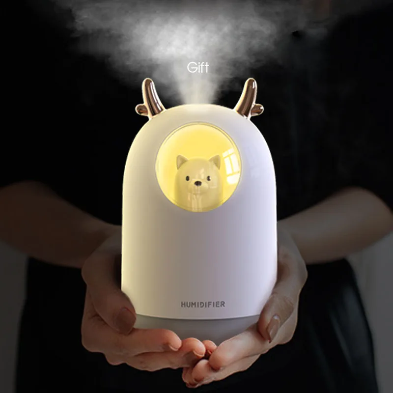 Luftbefeuchter 300ML Nette Kaninchen Ultra-Stille USB Aroma Ätherisches zimmer Auto LED Nacht Lampe Luftreiniger Nebel maker Luft Frischer