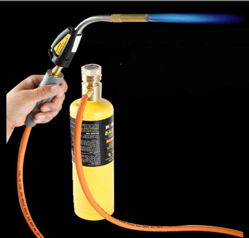 Mapp Torch Gas Welding Torch Self Ignition 1.5m(5ft) Hose Gas Brazing Burner Soldering Quenching BBQ Burner CE HVAC/R Hand Torch