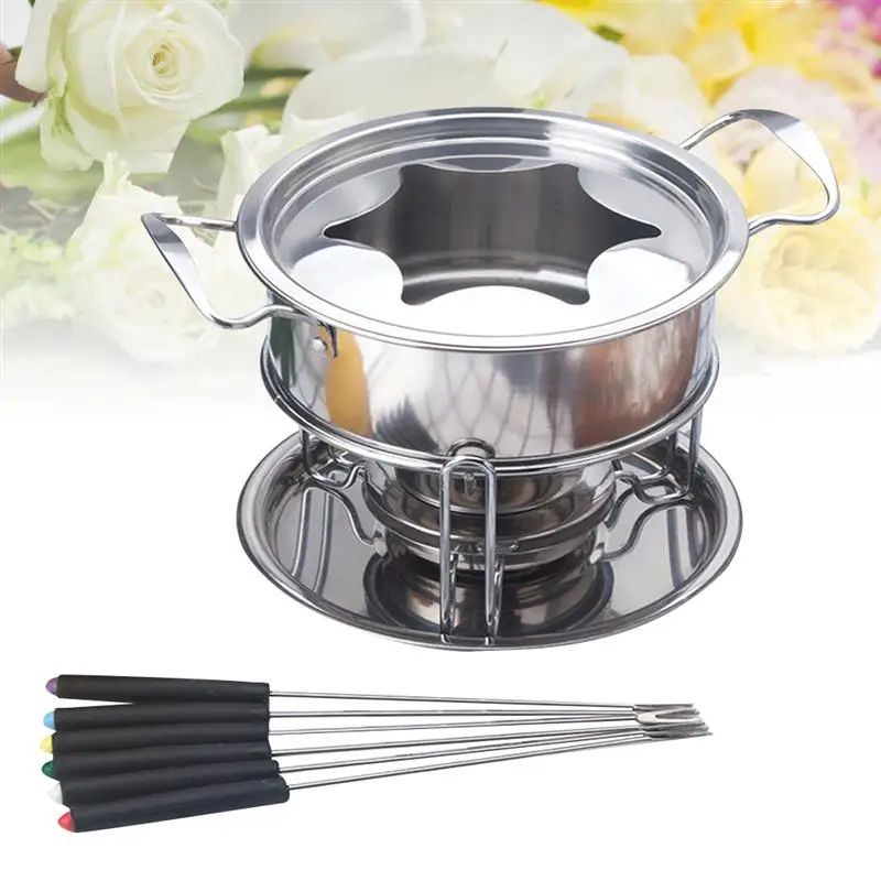 10 Delige Set Rvs Kaas Ijs Hot Pot Hot Pot Smeltkroes Fondue Set Keuken Accessoires Voor thuis Buffet