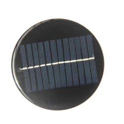 2W 6V Solar Panel Round Diameter 100MM Polycrystalline  Solar Charger For 3.7V-5V Battery Light