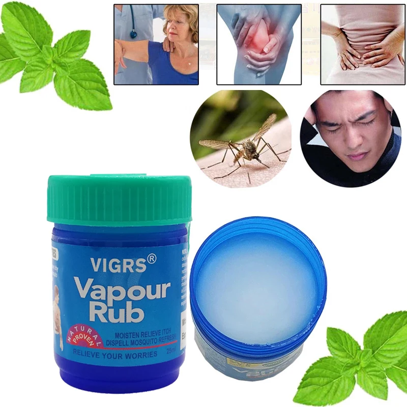 Vapour Rub White Cooling Balm Ointment For Anti Mosquito Headache Toothache Dizziness Essential Balm Oil Tiger Balm