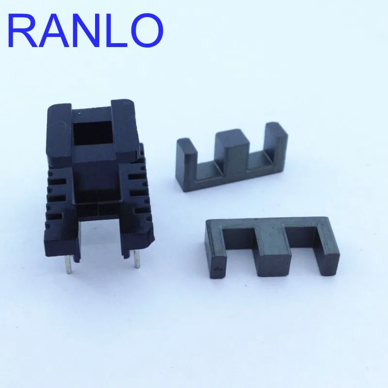 10 Sets/lot EE19 EI19 Vertical 10pin Transformer Bobbin Coil Former PC40 Ferrite Core Row Pitch 13mm