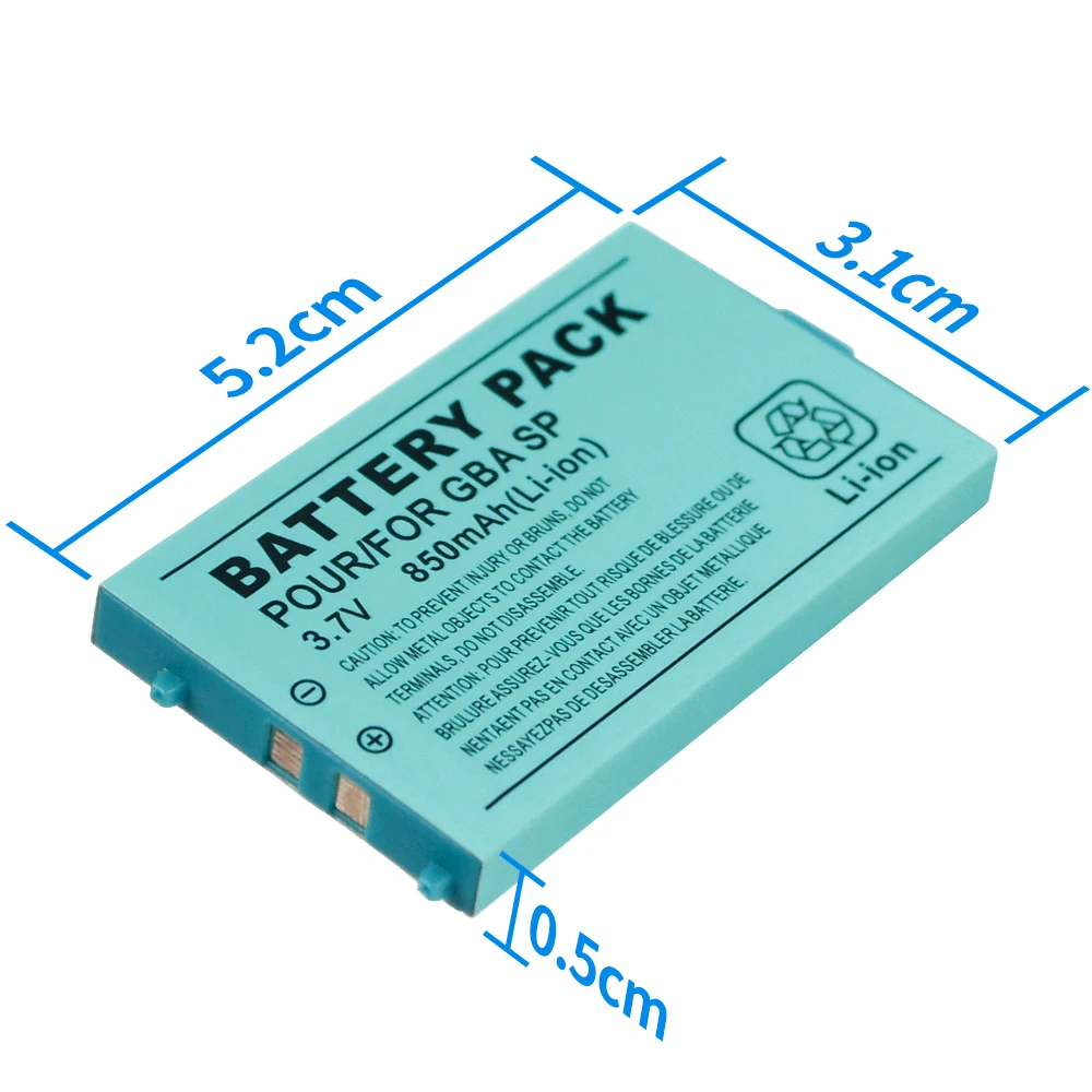 OSTENT 2 шт. 3,7 в 850 мАч перезаряжаемый литий-ионный аккумулятор с отверткой для Nintendo Gameboy Advance GBA SP