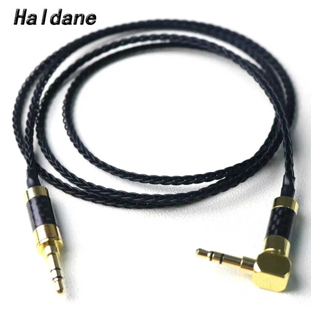 

Haldane HIFI Carbon fiber 3.5mm Male to 3.5mm Male Stereo Silver Plated Audio Cable Car AUX Wire Jump Cable（black）