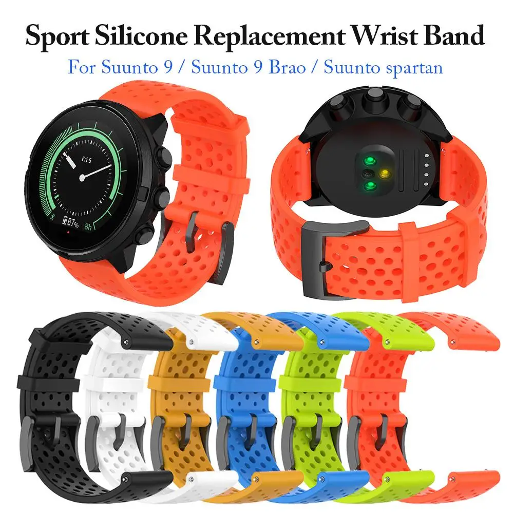 For Suunto 9 & 9 Baro Silicone Sport Watchband Strap Spartan Smartwatch Wrist Smart Watch Replacement Bracelet