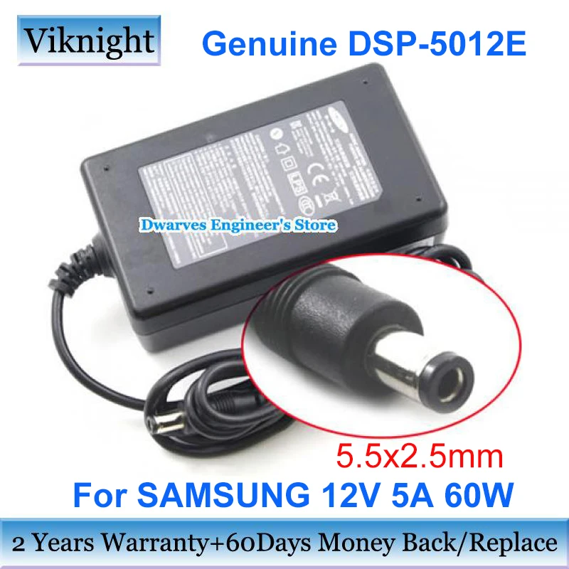 Genuine 12V 5A AC Adapter Power Supply For SAMSUNG LCD LED MONITOR 15 17 19 22 24 Inch For DELL 1500FP 1503FP 1703FP DSP-5012E