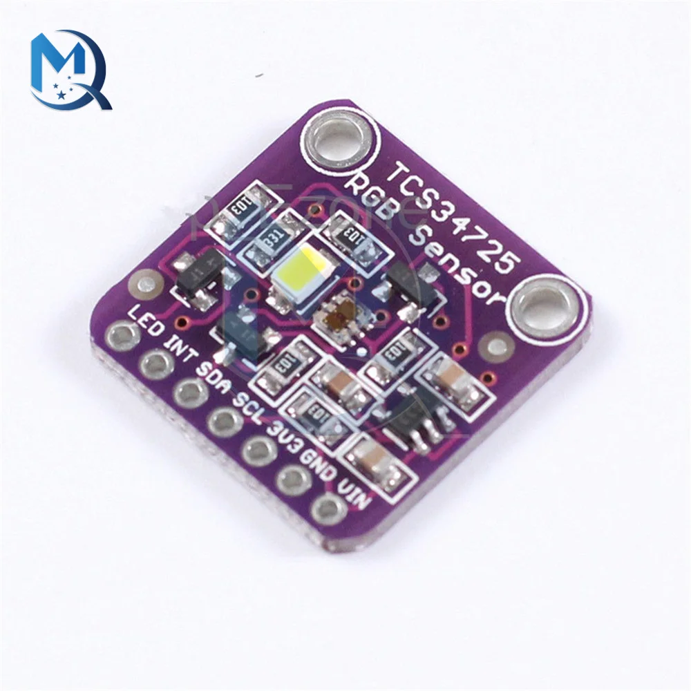 TCS34725 34725 RGB Color Sensor Module IR Blocking Filter RGB Light Sensor Recognition PCB Board For Arduino Development