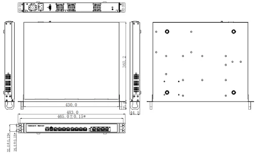 Lga1151 Intel Core I7 8700 Processor 1u 8 1000M Nic Server Rack 4*10G Sfp I3 I5 I7 Firewall Appliance Met Oem Odm China