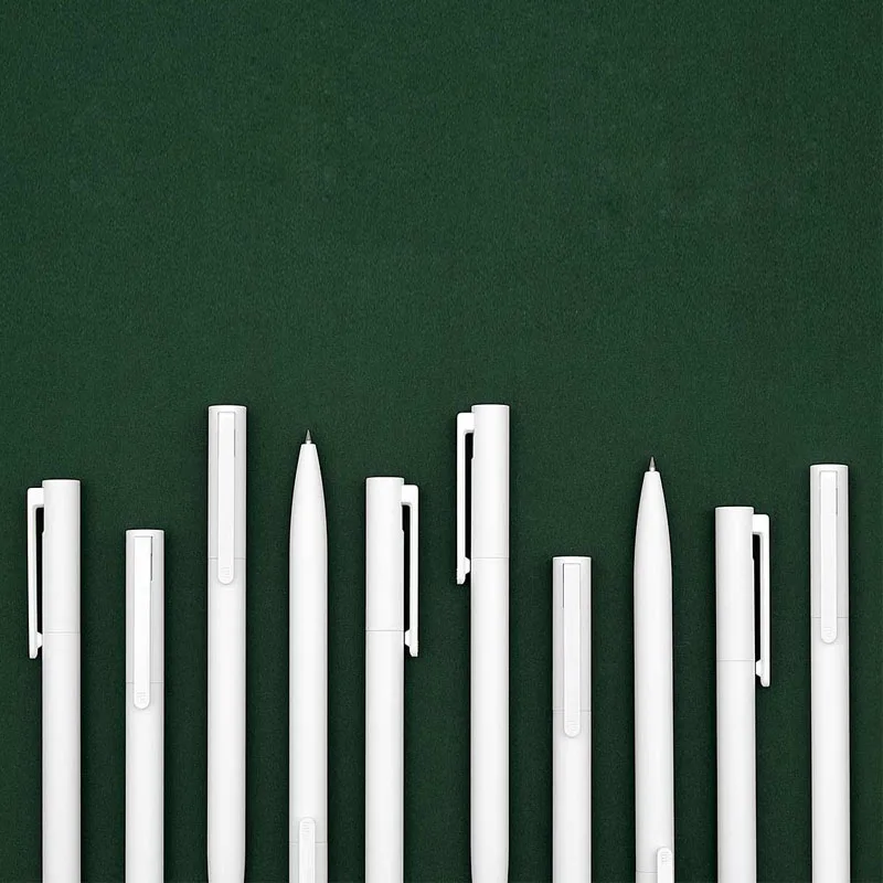 샤오미 미지아 9.5mm 서명 볼펜, 스위스 리필, 일본 블랙 블루 잉크, 내구성 학교 필기 펜, 정품