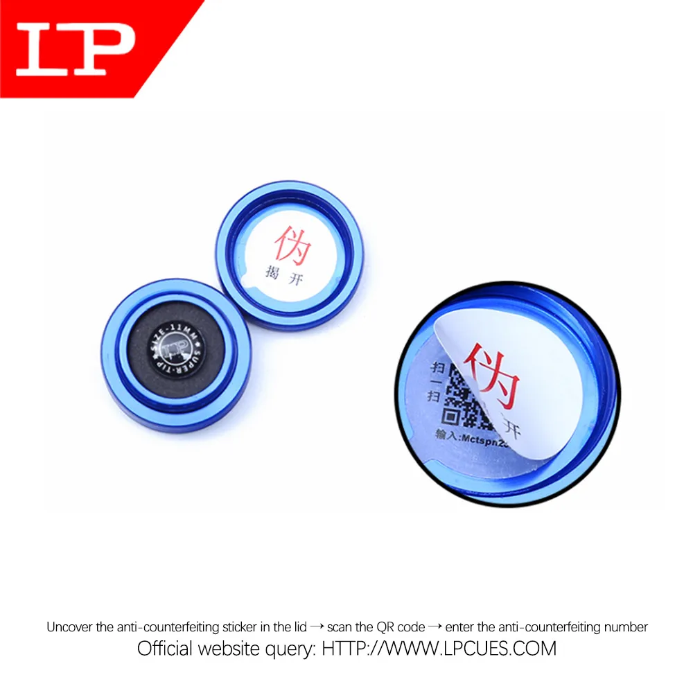 Original LP Billiards Pool Cue Tip, Technology Gasket, Pool Cue Stick Tip, Professional Durable Billiard Accessories, S, M, H,