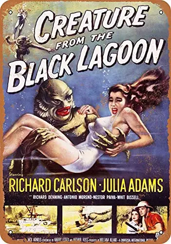 8 x 12 Metal Sign - Creature from The Black Lagoon - Retro Wall Decor Home Decor