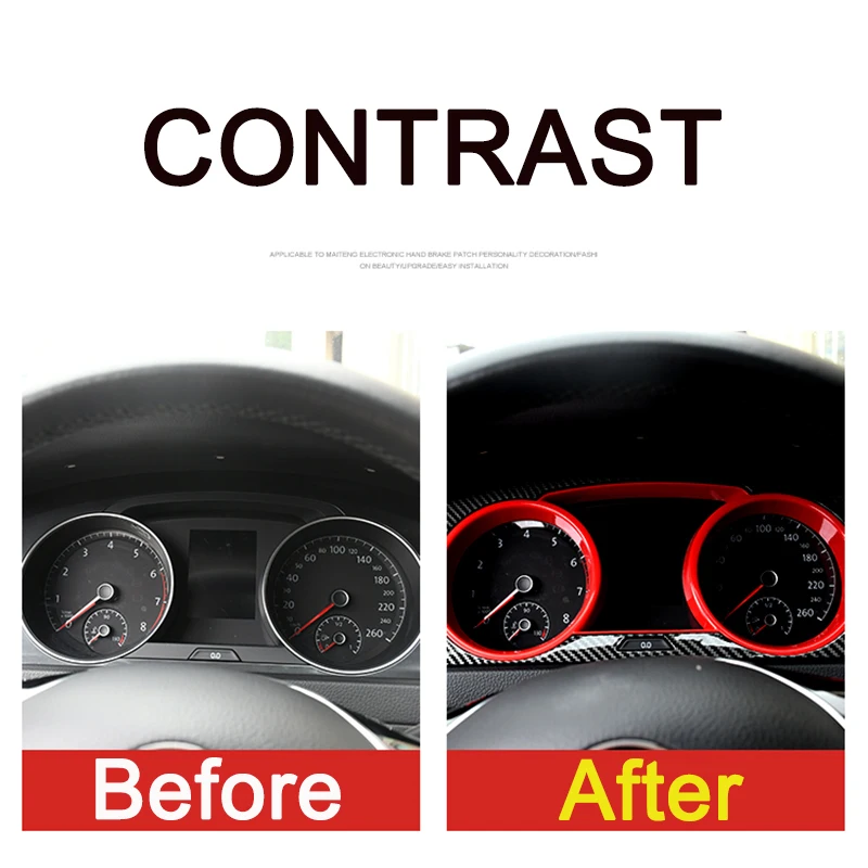 Car Interior Dashboard Tachometer Speedometer Frame Panel Cover Trim for VW Golf 7 7.5 MK7 Accessories 2015 2016 2017 2018 2019