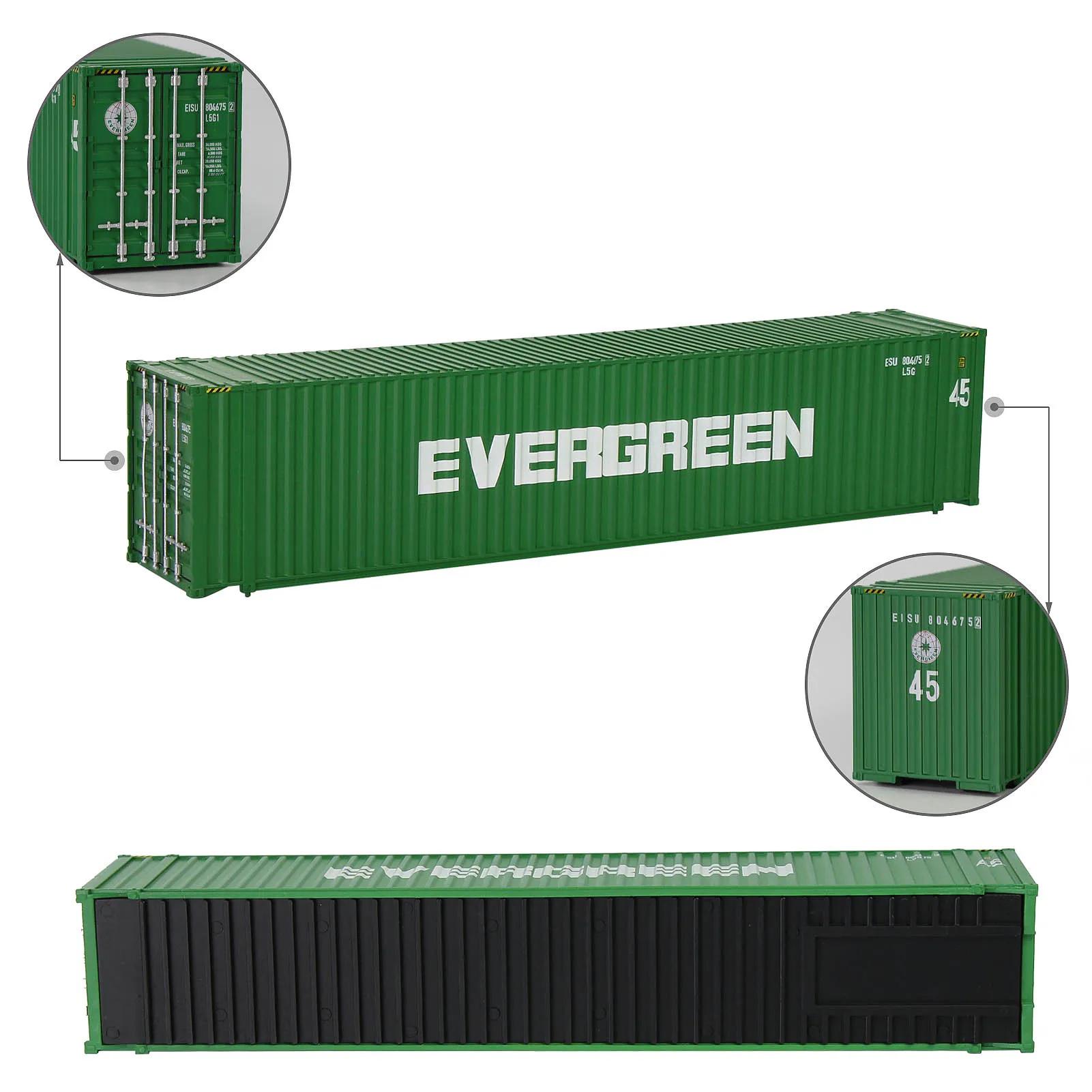 Evemodel C8745 HO Scale 1:87 45\' Container 45ft Shipping Container (pack of 3)