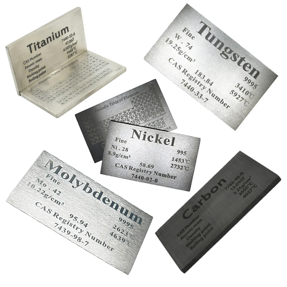 

Periodic Table Plate Molybdenum Niobium Nickel Silicon Tantalum Titanium Tungsten Pure Ti Ni W Si DIY Hobbies Crafts