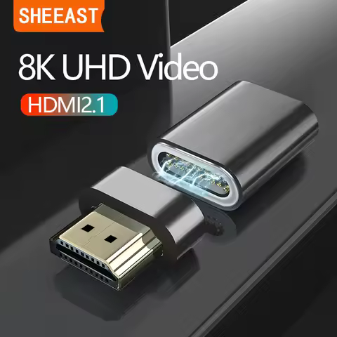 HDMI 2.1 Magnetic Adapter 8K/60HZ 48Gbps 3D Vision Converter for Xiaomi Mi Box Splitter Switch PS3 PS4 Projector TV xbox Laptop