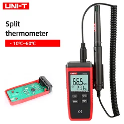 UNI-T UT333S Mini misuratore di umidità della temperatura Igrometro esterno Indicazione di sovraccarico Conversione LCD Retroilluminazione igrometro