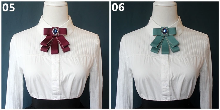 Korean Band Perle Fliege Broschen für Frauen Kristall Strass Krawatte Pins männer Anzug Hemd Collor Kleidung Zubehör – Detail 3
