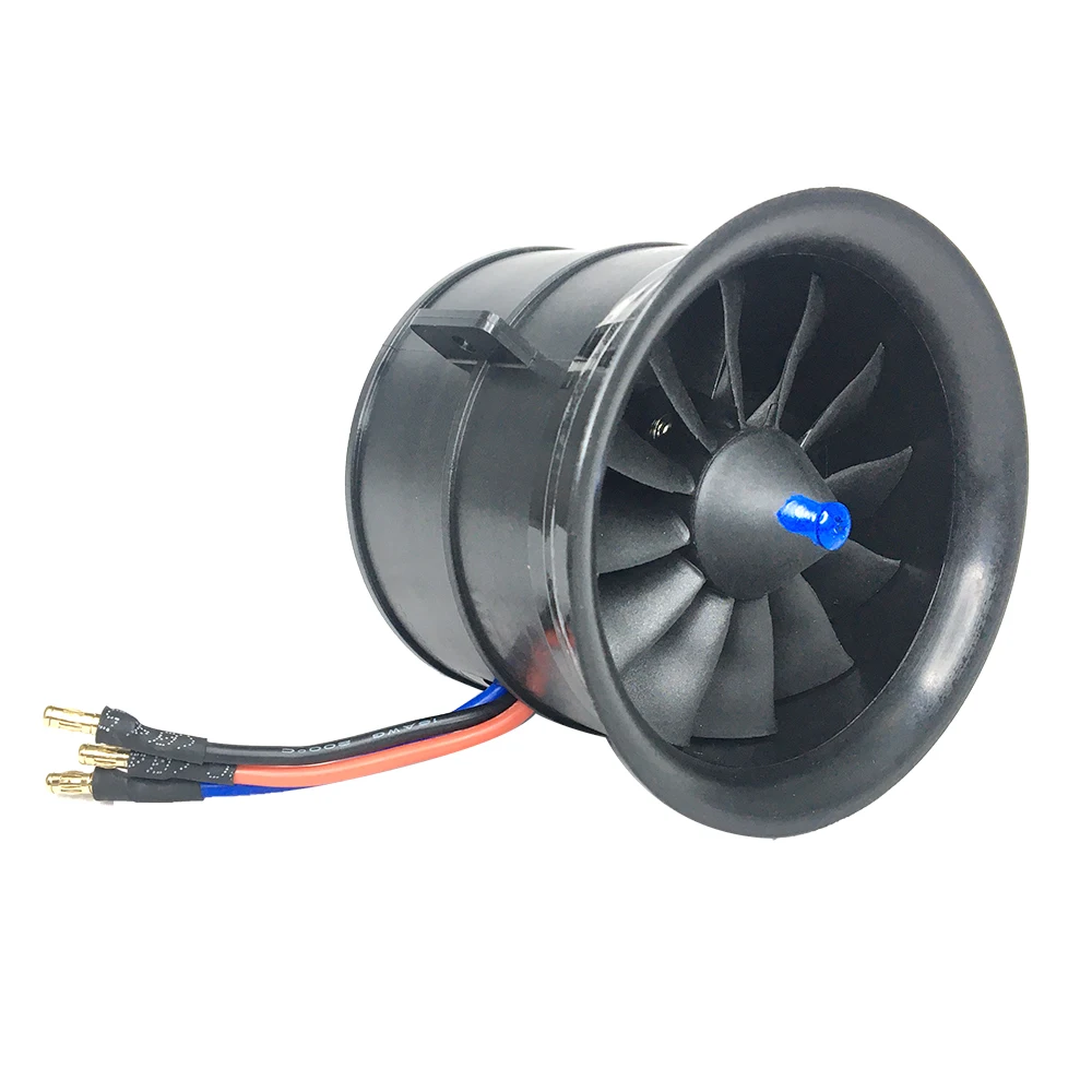 Hobbyocean 70 mm bürstenloser EDF-Kanalventilator 12 Flügel 4S 3400KV 6S 2300KV ca. 2200G Schub für RC JET Flugzeug RC Modell EDF Flugzeug – Detail 10