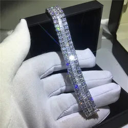 Trendy AAAAA Zircon Bracelet Bijou Party Wedding Bracelets For Women men Engagement Jewelry Gift