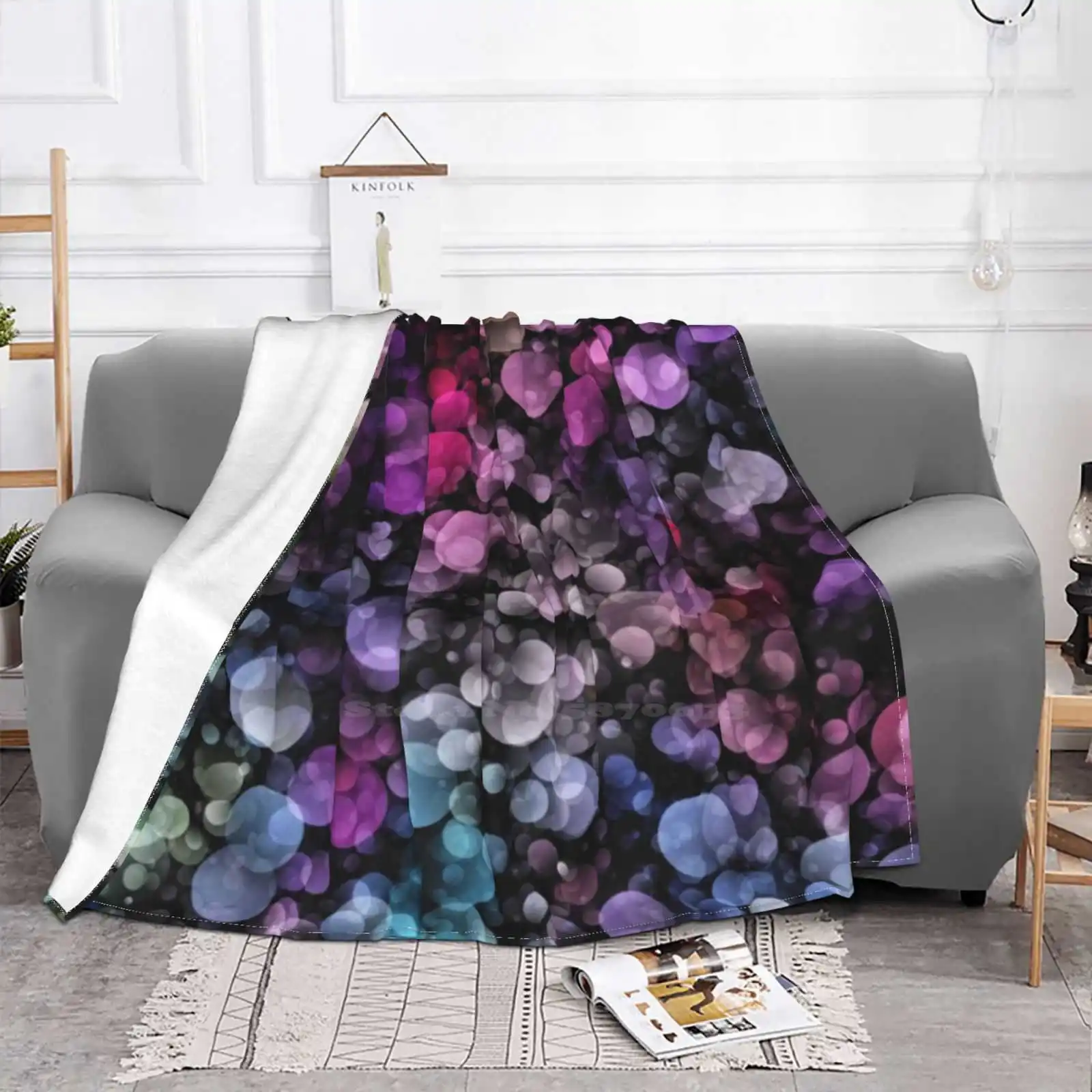 Colorful Bokeh Circles Background 7 Low Price New Print Novelty Fashion Soft Blanket Pattern Bokeh Abstract Luxury Bokeh Glam