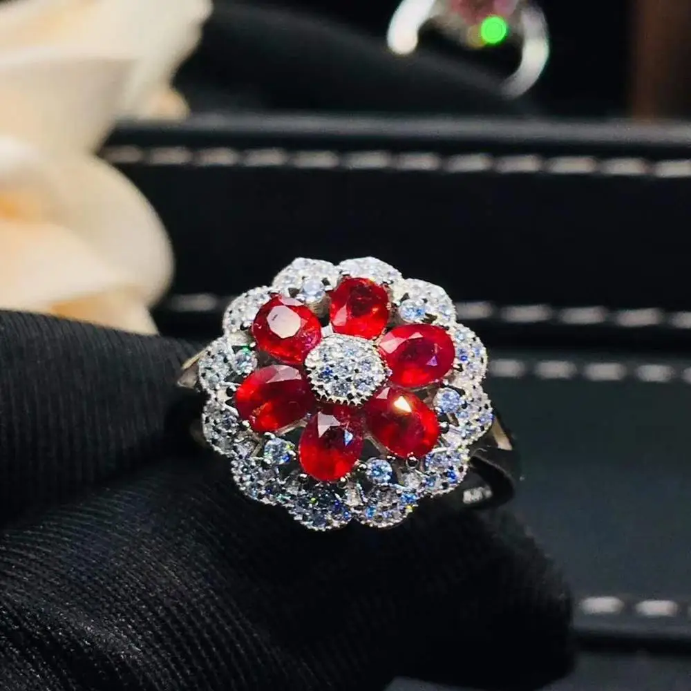 

Natural And Real Ruby Ring Jewelry 925 Silver Ruby Ring Natural and Real Ruby Ring Engagement Ring Sterling Silver Ruby Jewelry