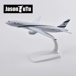 JASON TUTU 16cm Ei Ai Israel Airlines Boeing 777 Airplane Model Plane Model Aircraft Diecast Metal 1/400 Scale Planes Dropshippi