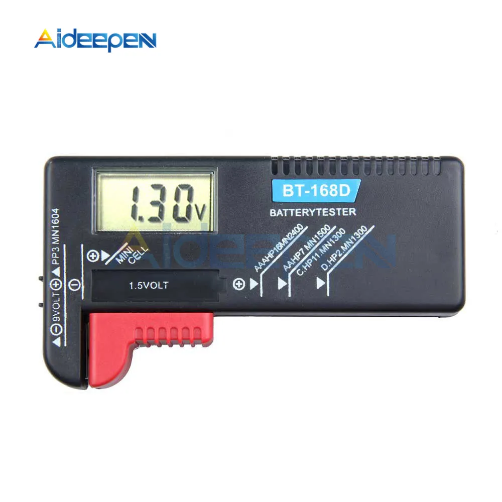 BT-168D Digital Battery Capacity Tester Checkered Charge Indicador de Bateria Electronic Test Equipment Internal Battery Tester