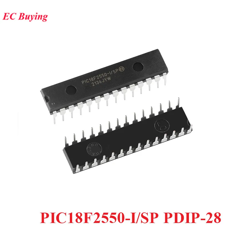 PIC18F2550 PIC18F2550-I/SP PDIP-28 SMD IC Chip High Performance Enhanced Flash USB Microcontroller