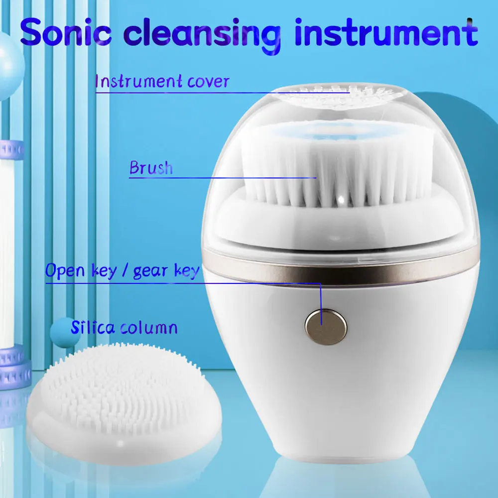 Silicone Face Cleansing Brush Electric Face Cleanser Electric Facial Cleanser Cleansing Skin Deep Washing Massage Brush