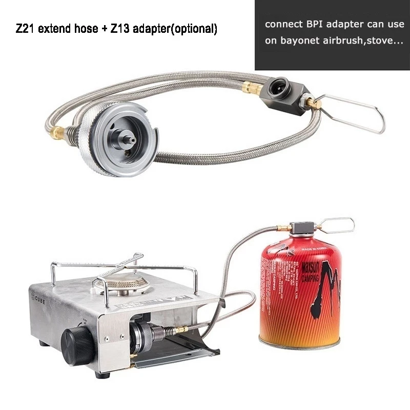 Camping Gas Canister Extent Hose Connector Outdoor Gas Stove with Valve And Adapter Camping Equipment Tank Adapter