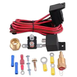 170-185 Degree 50 AMP Relay Engine Cooling Fan Thermostat Temperature Switch Sensor Relay Kit Car Switches & Relays