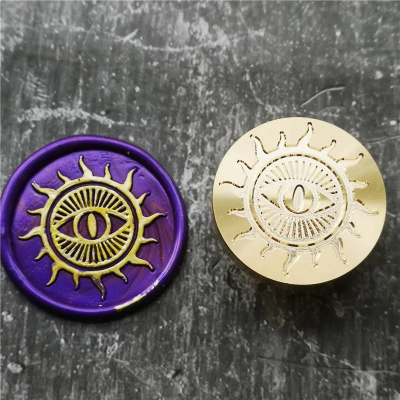 Occult Eye in Sun Symbol Seal Stamp, Third Eye seal stamp,Wax Seal Stamp Kit, Wedding invitation seals,gift packing Party seal