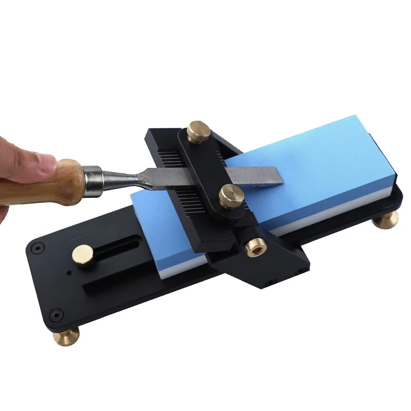 Fixed Angle Aluminum Wood Chisel Sharpening Frame Quick Knife Sharpener Stone Tool Non-slip Sharpener Woodworking Tools