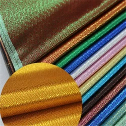Hot Selling Shiny Metallic Jacquard Brocade Fabric for Stage Costume Party Decoration Gold Lurex Clothes