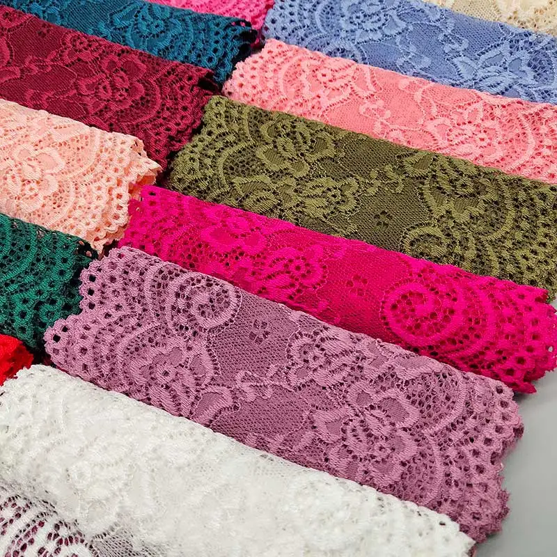 Beatiful 1 Yard Thickened Soft Elastic 15CM Wide Lace Trim Diy Clothes Skirt Fabric Used For Underwear Panties Skirt Lace Ribbon