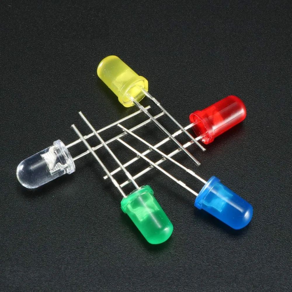 

1000pcs 3mm LED Diode 3 mm Assorted Kit White Green Red Blue Yellow DIY Light Emitting Diode