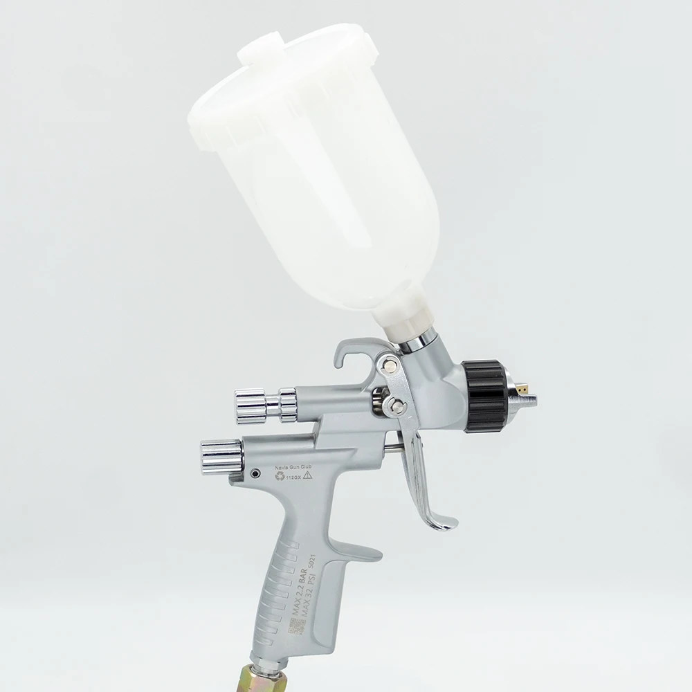 Imagem -04 - Mini Pistola de Pintura para Aerógrafo de Carro 1.0 mm Bocal Hvlp Profissional 250ml Copo Aerógrafo para Pintura Pneumático