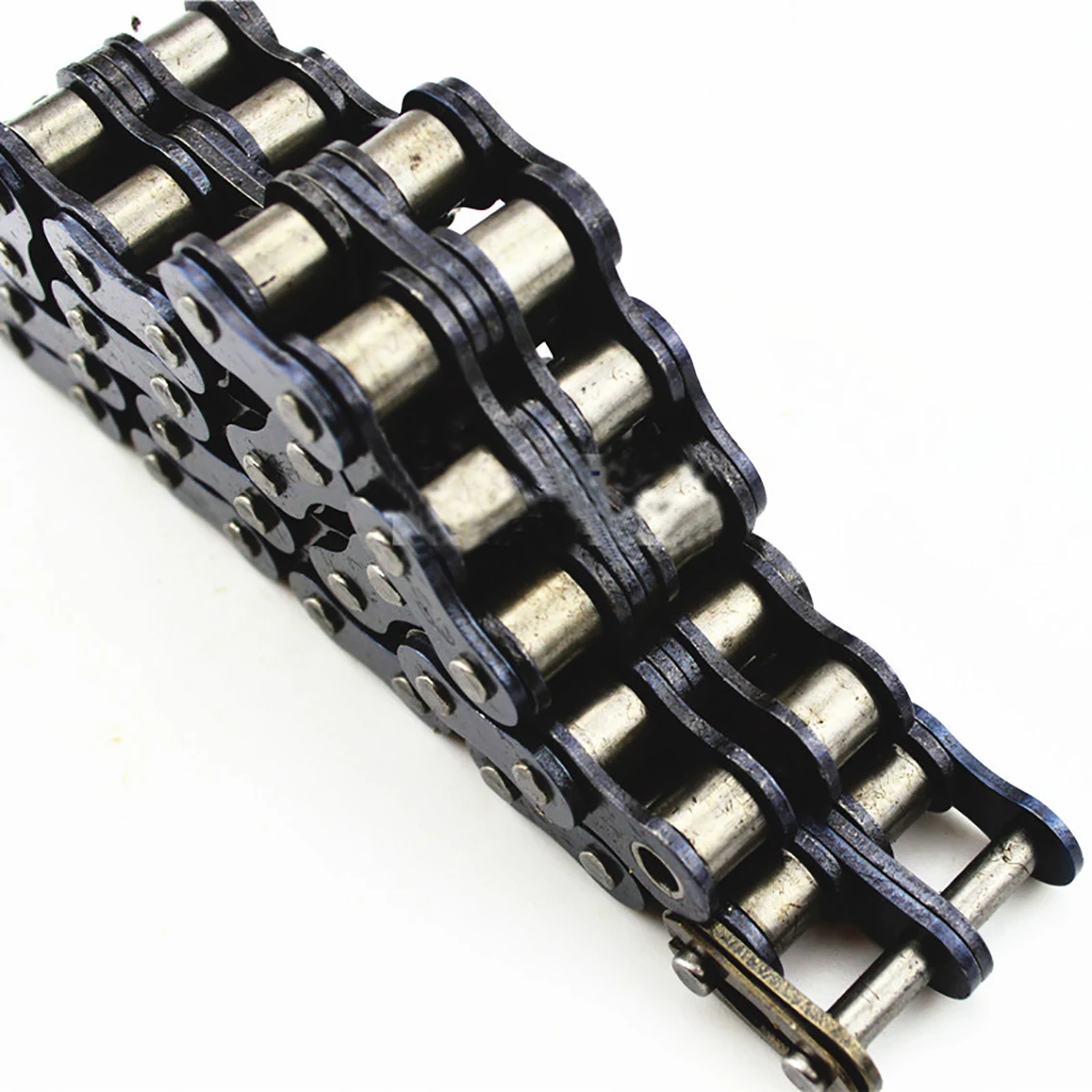 2Pcs 10B-2 Double-row 1.5M 45# Steel Roller Chain Industrial Drive Chain