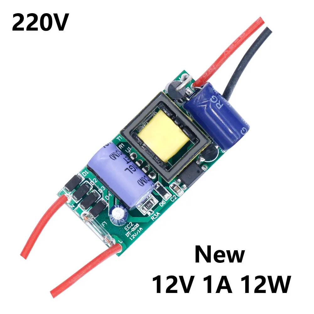 New LED Driver Transformer 220v to12V volt power supply unit 1A 2A 12W 24W Driver for leds strips ceiling lights Lamp Fix