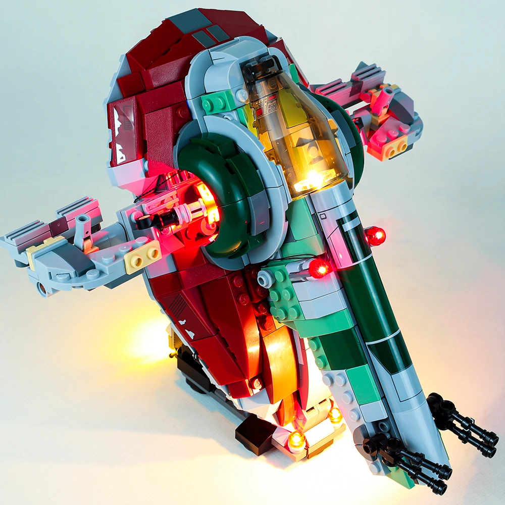 EASYLITE LED Licht Up Kit Für 75312 Boba fett der Starship Block DIY Spielzeug Bausteine Beleuchtung Set NICHT Enthalten modell