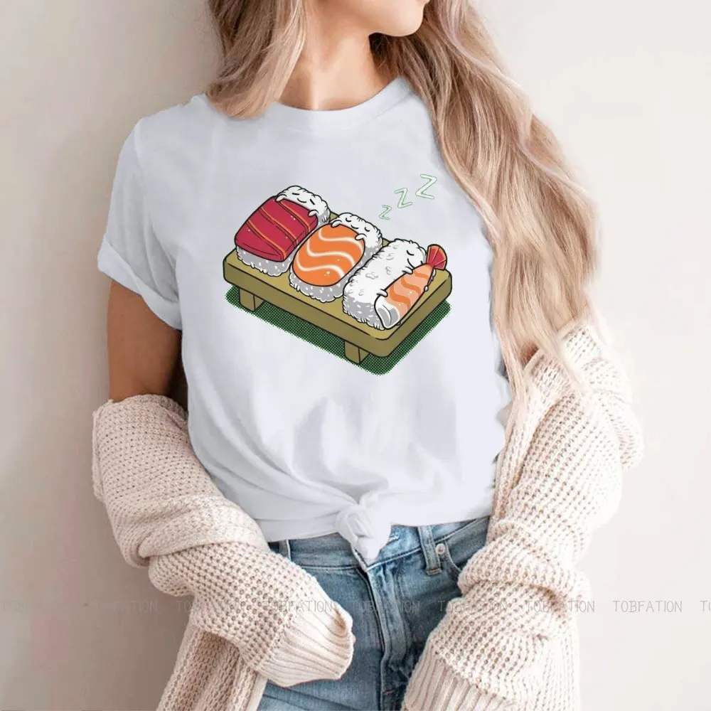 Sushi Sleep Women Tshirts SUSHI Kawaii Food Gothic Vintage Female Clothing Cotton Graphic Clothes