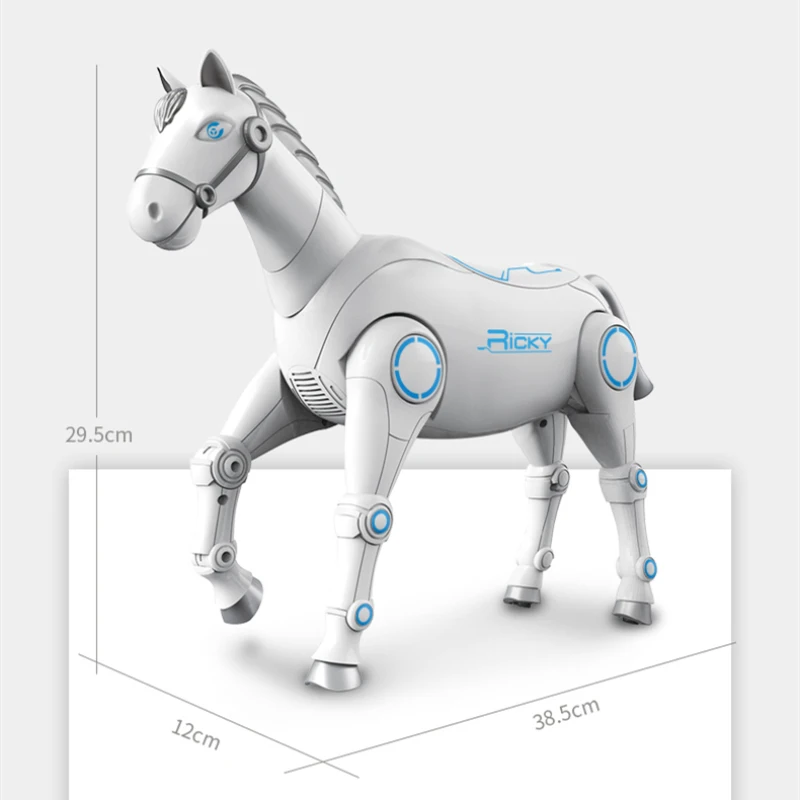 Inteligentny pilot zdalnego sterowania z czujnikiem dotykowym konia 2.4G interakcja głosowa inteligentne programowanie bioniczne chodzenie taniec RC zwierzęcy koń zabawka