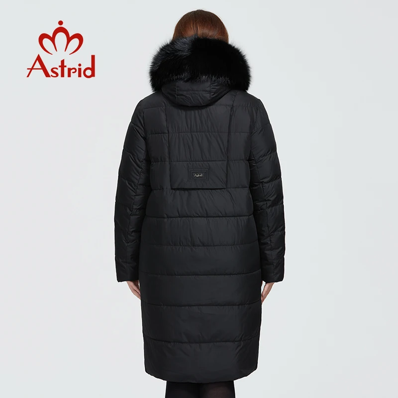 Astrid 2022 New Winter Women's coat women long warm parka Jacket with fox fur hooded large sizes Bio-Down female clothing 9172