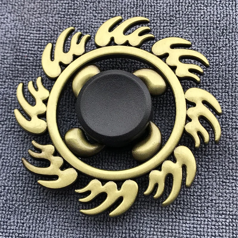 Zinc Alloy Fidget Spinner Metal Fidget Hand Finger Focus Toy Smooth Electroplate Rainbow Hybrid Bearing Toys Relieves Stress