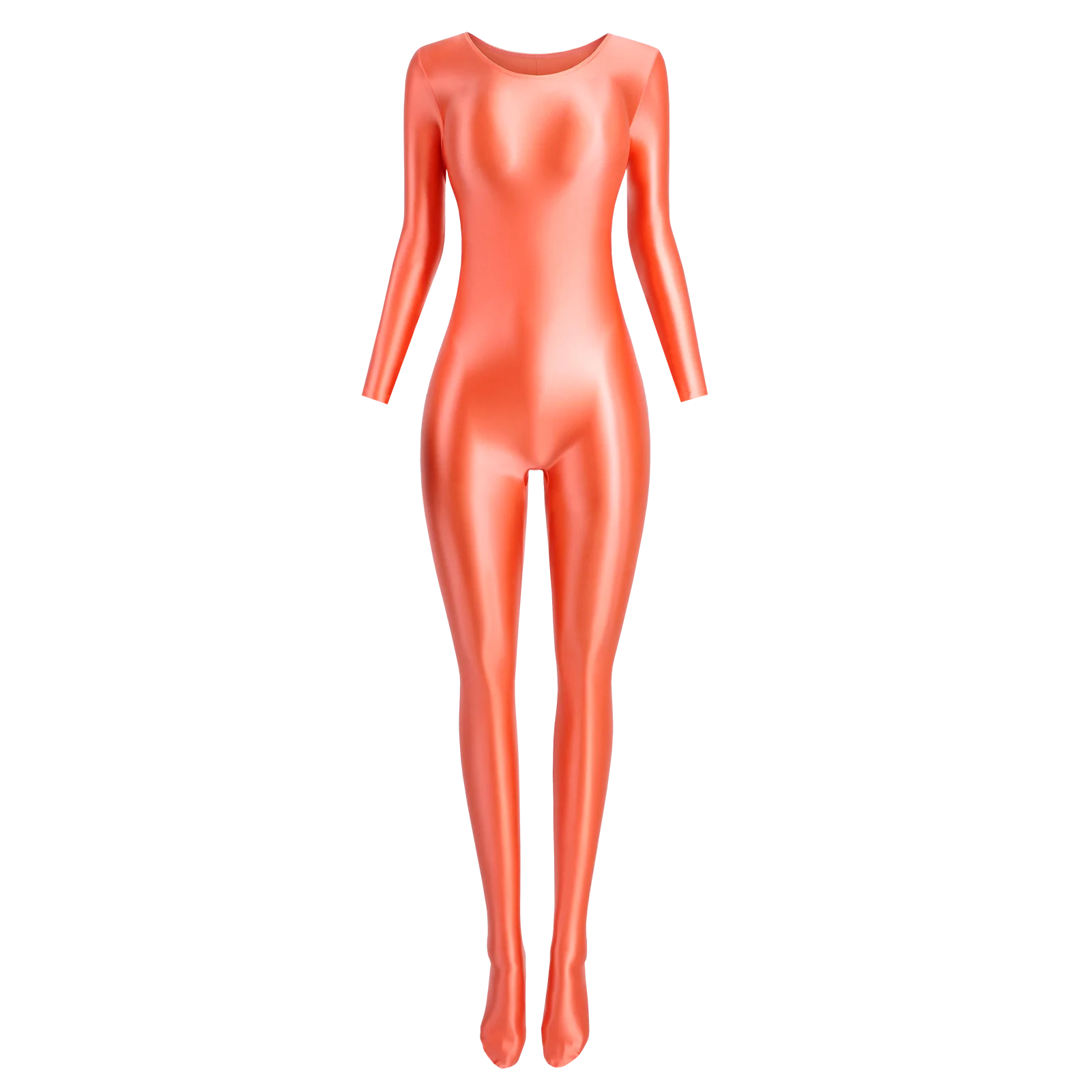 Sexy Shiny Bodysuit for Women, Tight-fitting, Oil Smooth, Running Overalls, Yoga Suits,Tights, Catsuits, Jumpsuits, Zentai