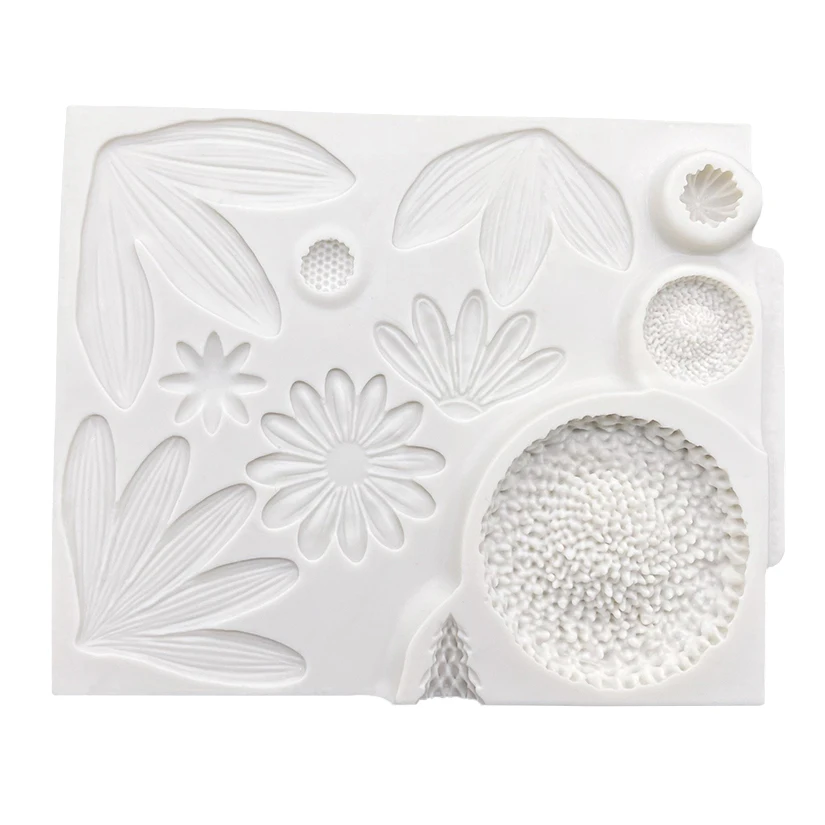 Sunflower Silicone Cake Baking Mold Sugarcraft Chocolate Cupcake Baking Mould Resin Tools Fondant Cake Decorating Tools