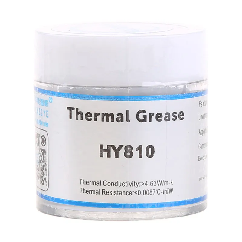 1 Bottle HY810-CN10 10g Thermal Grease Heatsink Paste Silicone for CPU Heat Sink Cooling Processor Cooler thermal paste C26