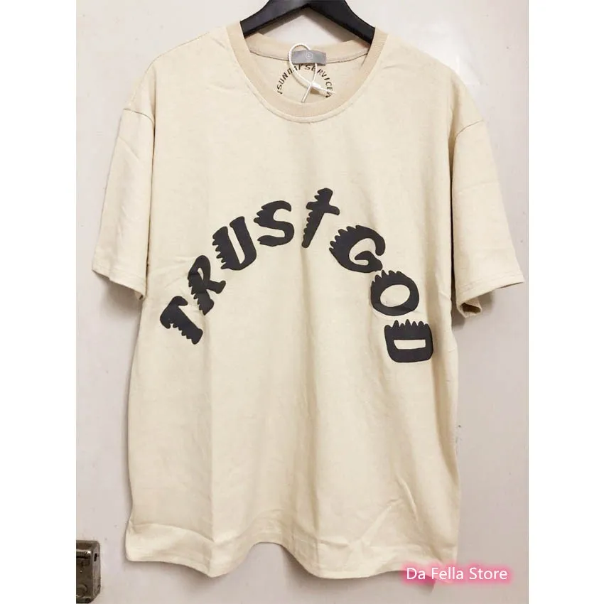 3D Print TRUST GOD Tee Hip Hop Kanye West T-shirt music Festival Sunday Service Three-dimensional Tour Men Women T-shirts  CPFM