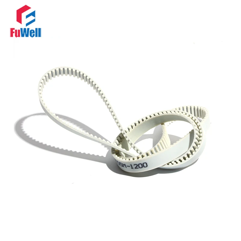 

Timing Belt 5M-4380/4390/4400/4410/4420 White Polyurethane Transmission Pulley Belt 15/20/25/30mm Width HTD5M PU Toothed Belt