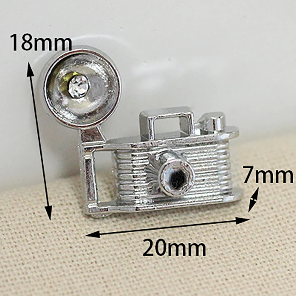 1/12 Dollhouse Miniature Accessories Mini Metal Camera Simulation Digital SLR Camera Model Toys for Doll House Decoration ob11